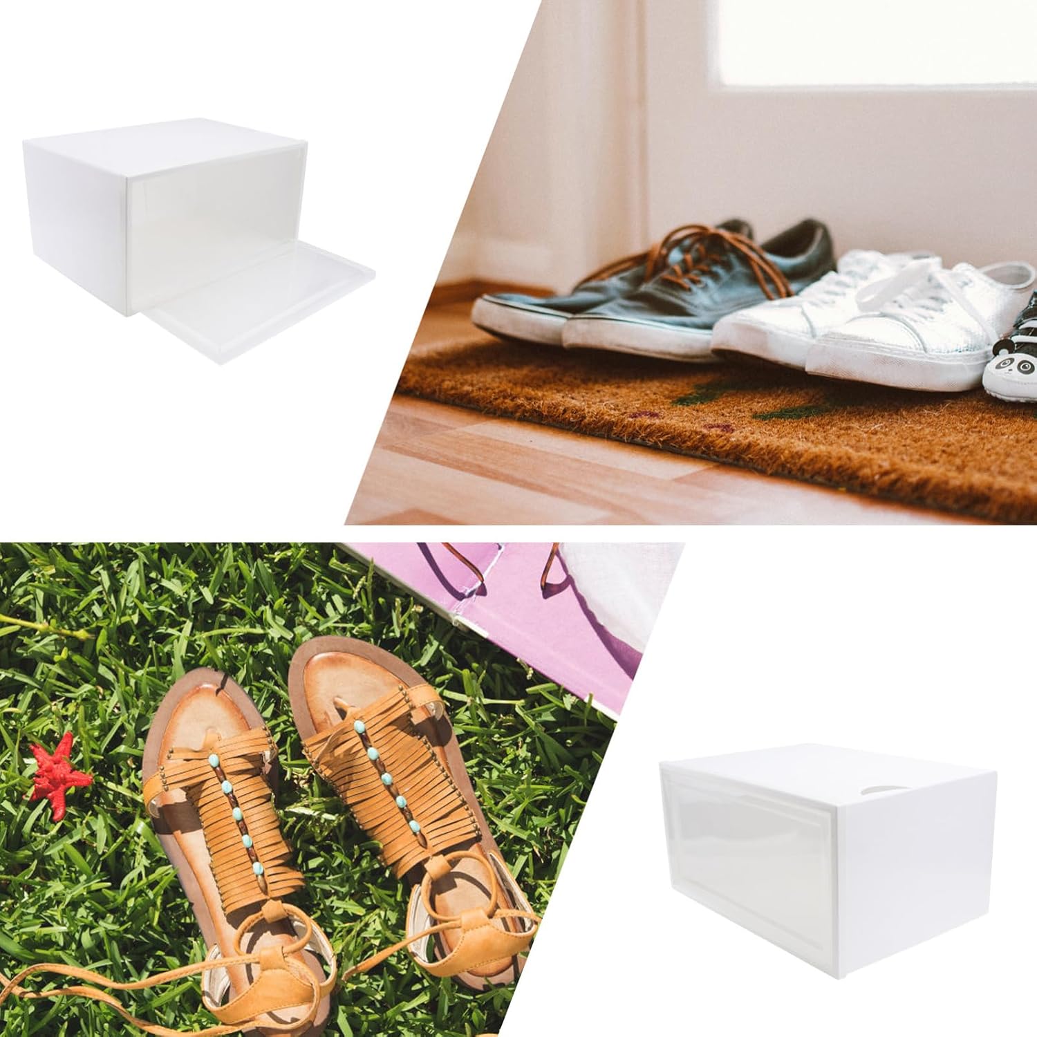 Footwear Container Closet Shoe Organizer Shoes Storage Case Seasons Box