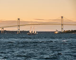 WUIVCTR DIY Digital Painting Claiborne Pell Bridge Newport Rhode Island Paint by Numbers Kits Drawing on Canvas Without Frame Adults Beginner Wall Art Home Decor 16''x20''