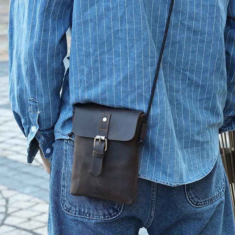 Phone Bag Retro Crossbody Bag Crazy Horse Leather Phone Crossbody Bag4
