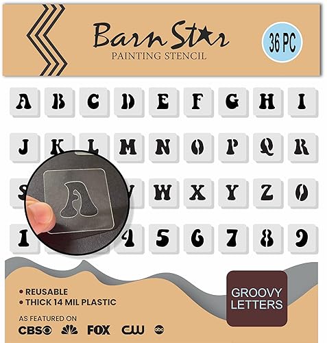 Retro Stencil Letters and Numbers Kit - Reusable Stencils