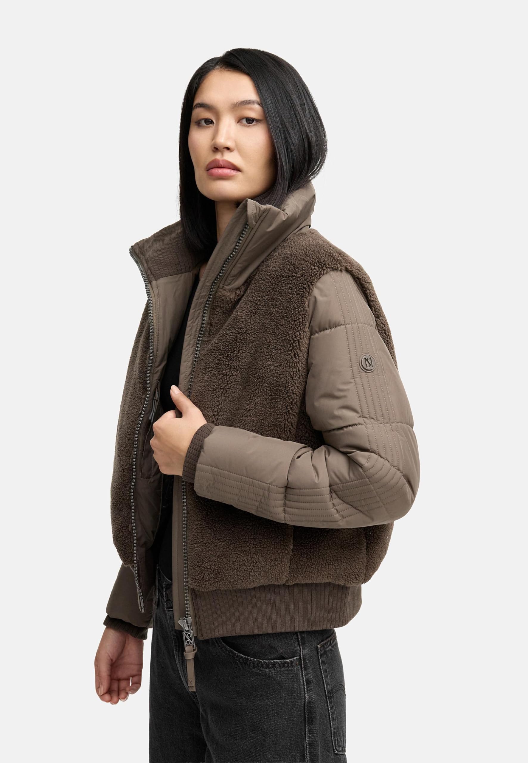 Navahoo Damska kurtka polarowa z wysokim kołnierzem Teddyzone 14 XS-XXL
