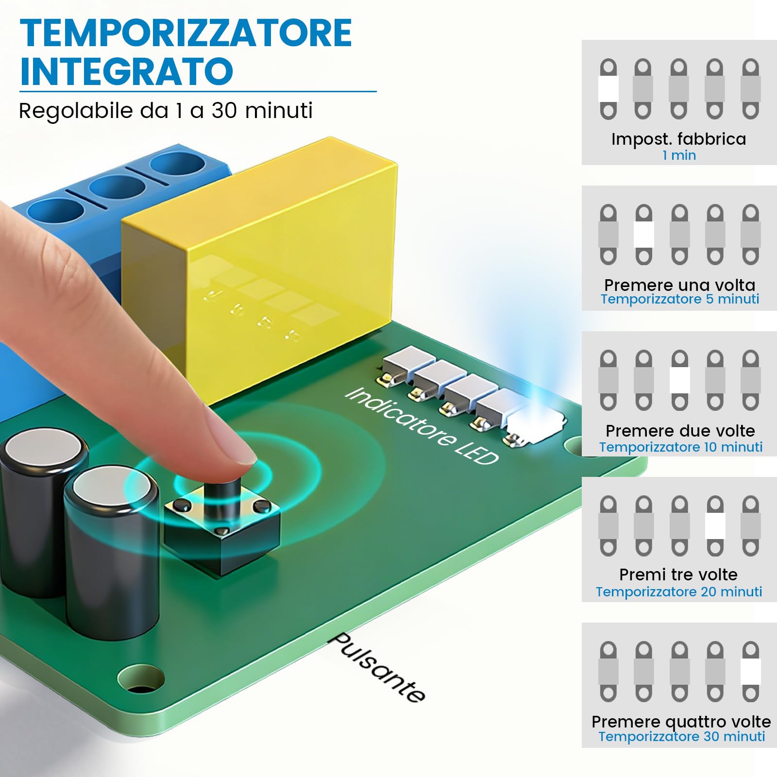 XIIW Aspiratore Bagno 100mm Ventola Aspirazione Bagno con Timer Regolabile Silenzioso 34dB, 95 m³/h, 12W | Estrattore d'Aria con Clapet Antiritorno e IPX4, Ventilatore Per WC, Cucina - Bianco