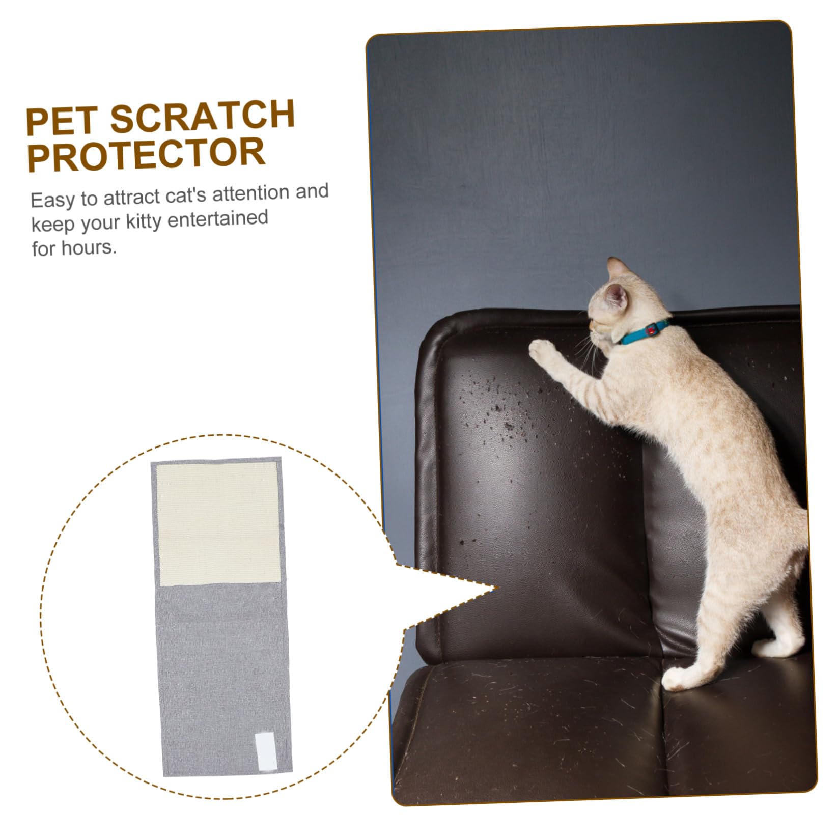 PRETYZOOM Funda para Reposabrazos de Sofá Protección Antirayaduras para Gatos, Rascador de Sisal Entretenido para Gatos en Oficina y Tienda