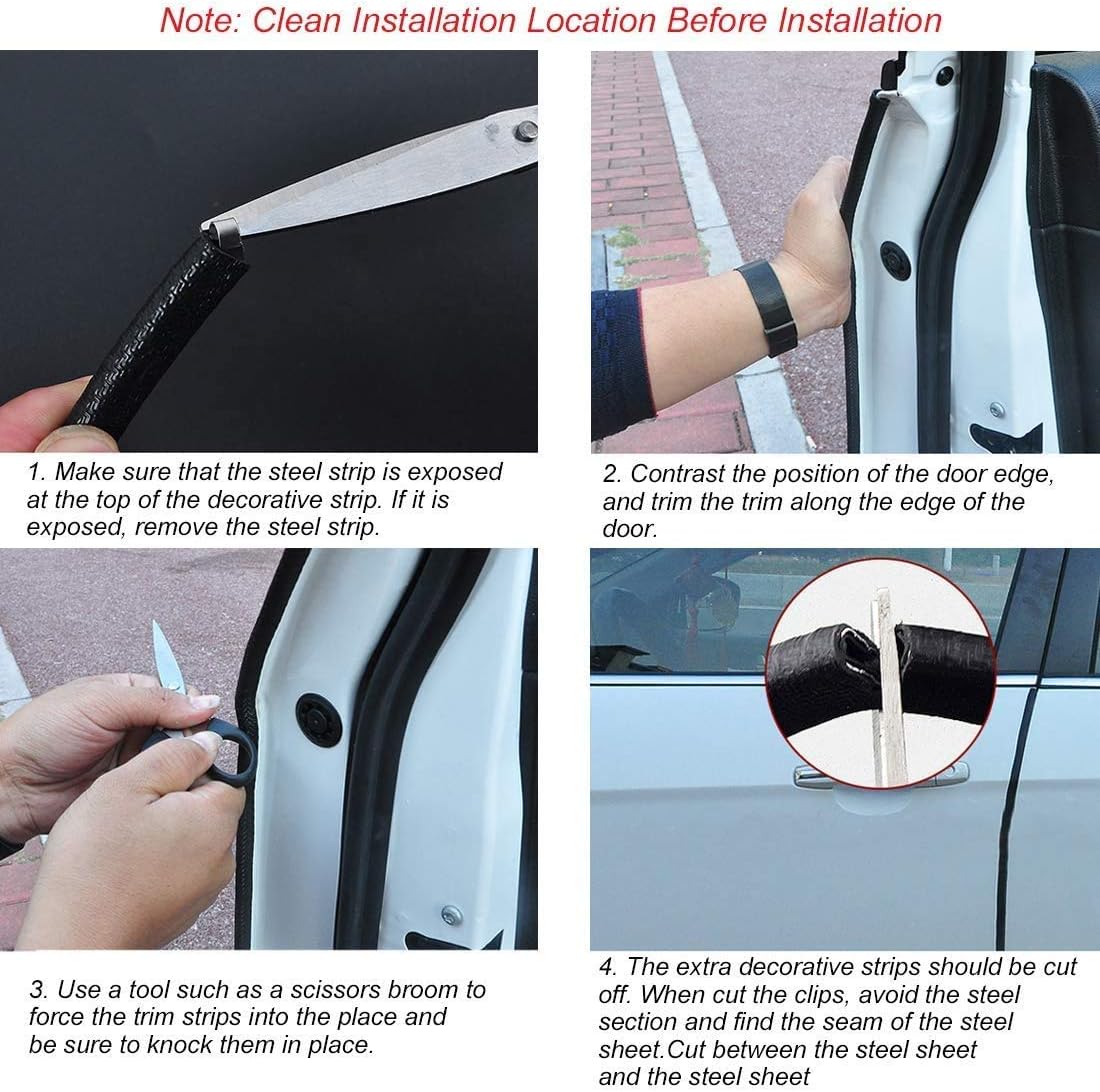 16.4FT Universal Car Edge Protector YY-LC U-Shape Rubber Edge Protector Car Rubber Seal Ege Protector Rubber Profile Including Metal Reinforcement