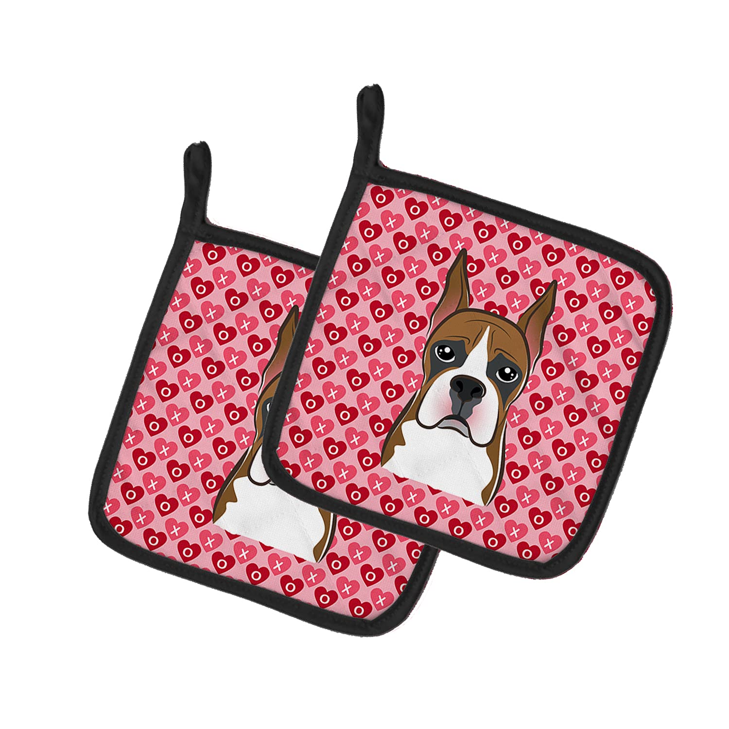 Agarraderas de tela Boxer Hearts para renovar la decoración de su cocina