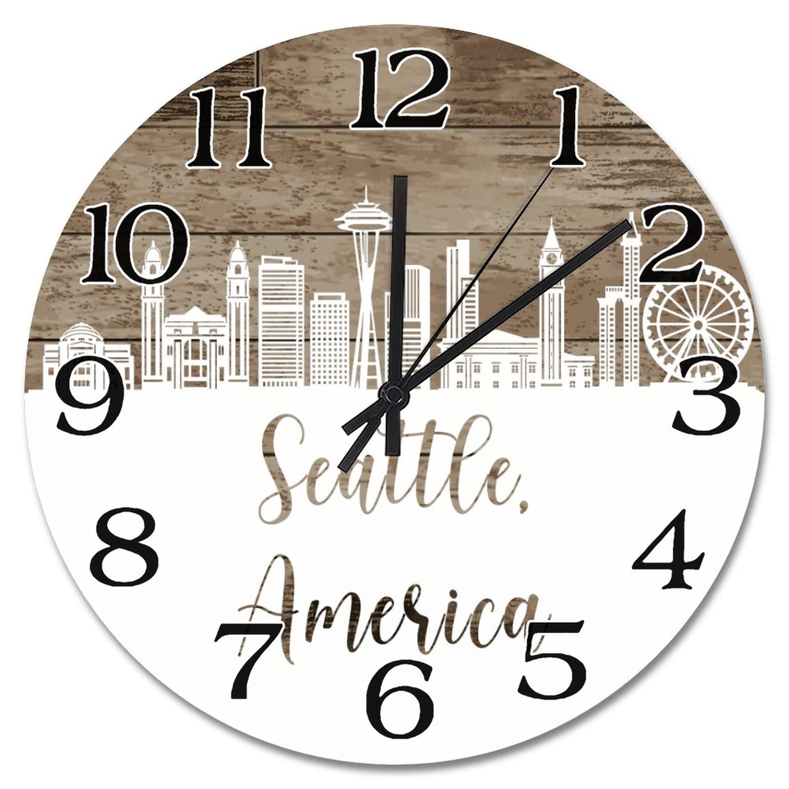 Horloge murale silencieuse sans tic-tac ronde à pile 38 cm
