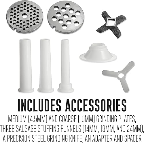 Miniatura 3 de Weston molino de carne, #10, Plateado