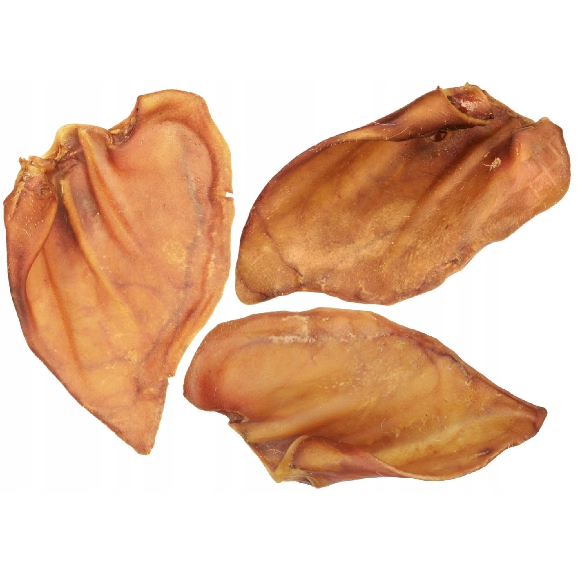 Getrocknete Schweineohren Hundesnack 10 Stück - natürlicher Kausnack für Hunde 100% Schweineohren ohne Zusätze - Kauartikel Hund für Zahnpflege - proteinreicher Hundesnack für alle Rassen