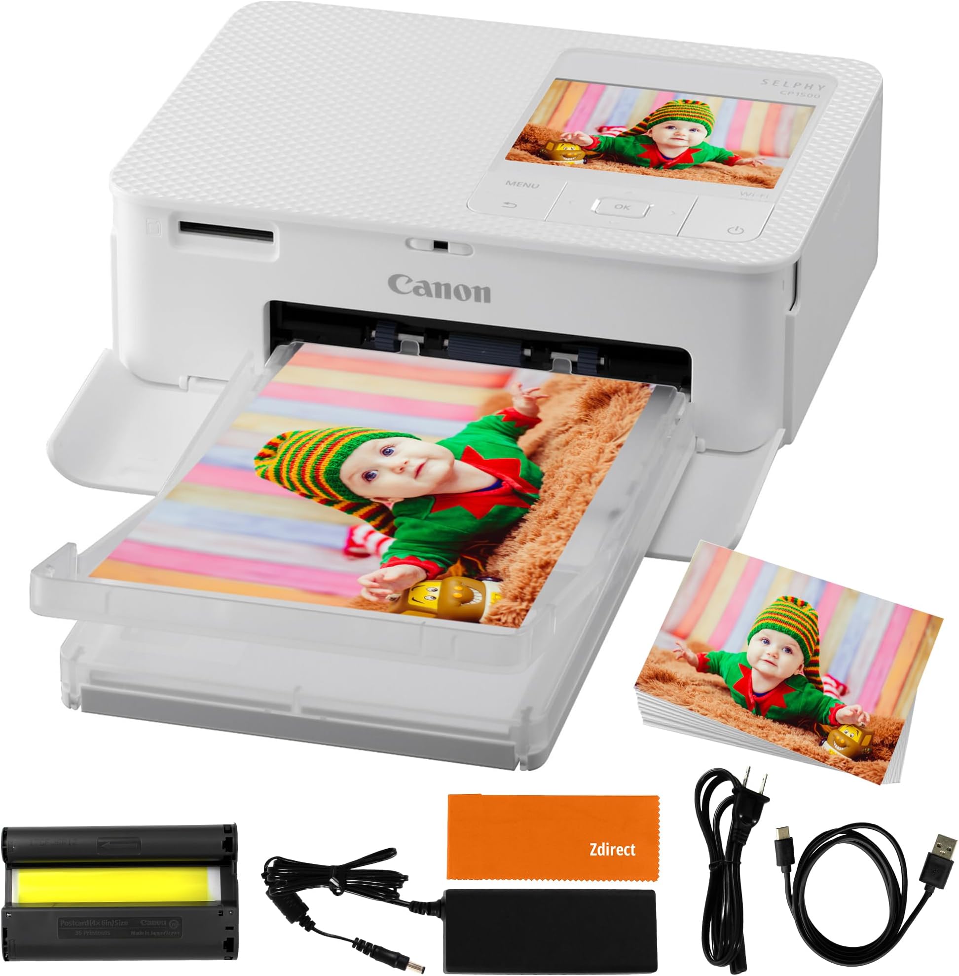 ZDIRECT Selphy CP1500 (White) Wireless Compact Photo