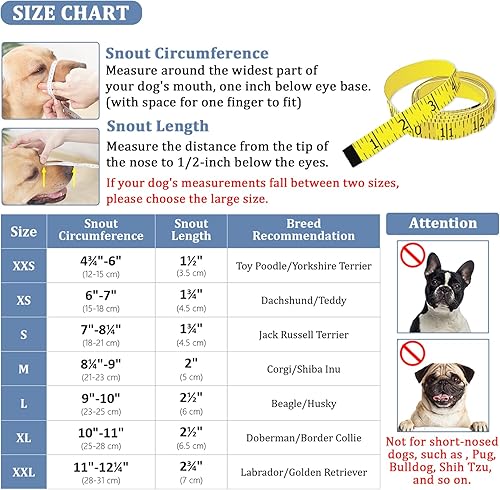 Miniatura 2 de Bozal para perro, bozales suaves para perros grandes, medianos y pequeños, bozal de malla para perro con correa sobre la cabeza para morder,