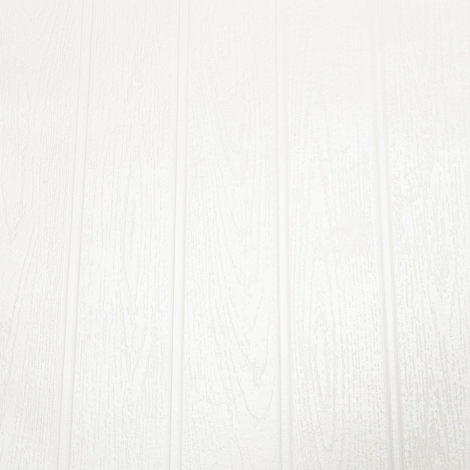 Sophie Laurence White Beaded Wood Wallpaper Paintable Panel Effect Textured Free Match Feature 10M Roll