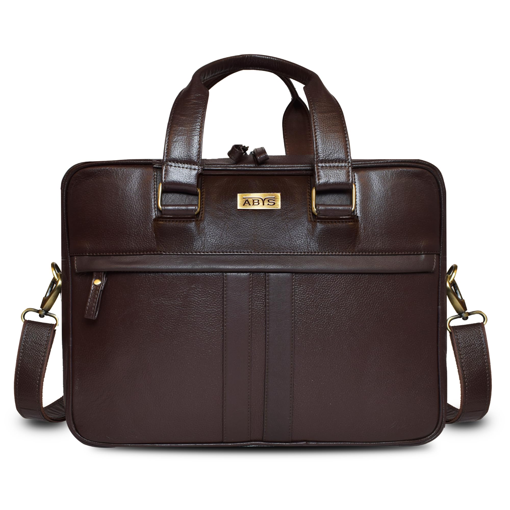 ABYS Genuine Leather Laptop Messenger Bag For Men And Women,Unisex Portfolio,Office Bag (B0CVXR4ZLK) Amazon Price History, Amazon Price Tracker