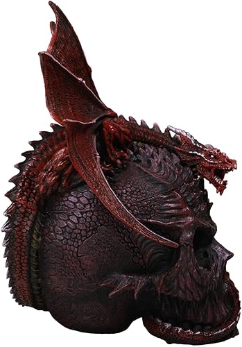 Miniatura 6 de Ebros Gift Infección T-Virus Calavera Zombie con Dragón Rojo Bio Evil Wyvern Dragón Decorativo Joyero Figurita Fantasía Calabozos y Dragones Arte