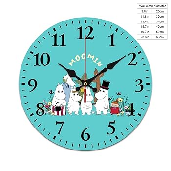 Amazon.co.jp: ムーミン 掛け時計 PVC壁掛け時計 静音 連続秒針