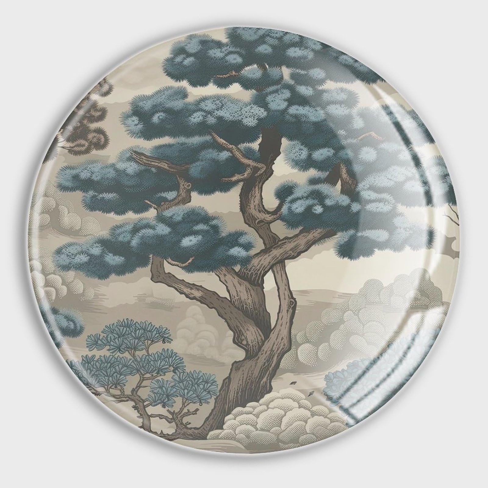 Chinoiserie - Imanes de refrigerador de árbol para pizarra blanca, dinastía, vidrio, pequeños imanes abstractos para refrigerador para pizarra blanca, cocina y oficina, 4 piezas