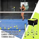 Deekin 2 Pcs Portable Ball Cart and Tennis Ball Pickup Collector Tennis Basket on Wheels with Storage Bag Tennis Ball Picker Upper Tennis Ball Tube Retriever for Baseball Storage (Medium Tube) gallery image