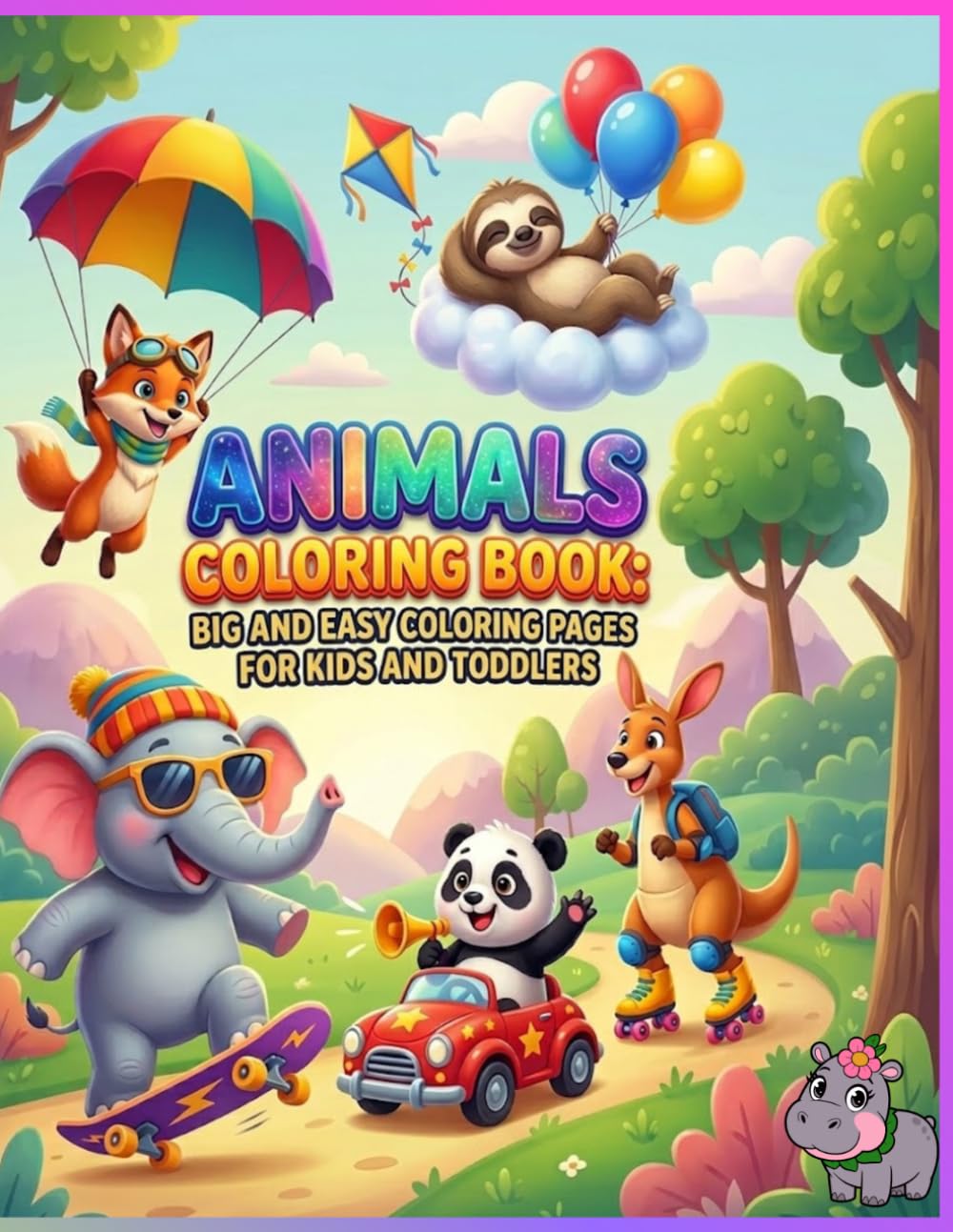 Animals Coloring Book: Big and Easy Coloring Pages for Kids and Toddlers (Happy Kids Coloring World)
