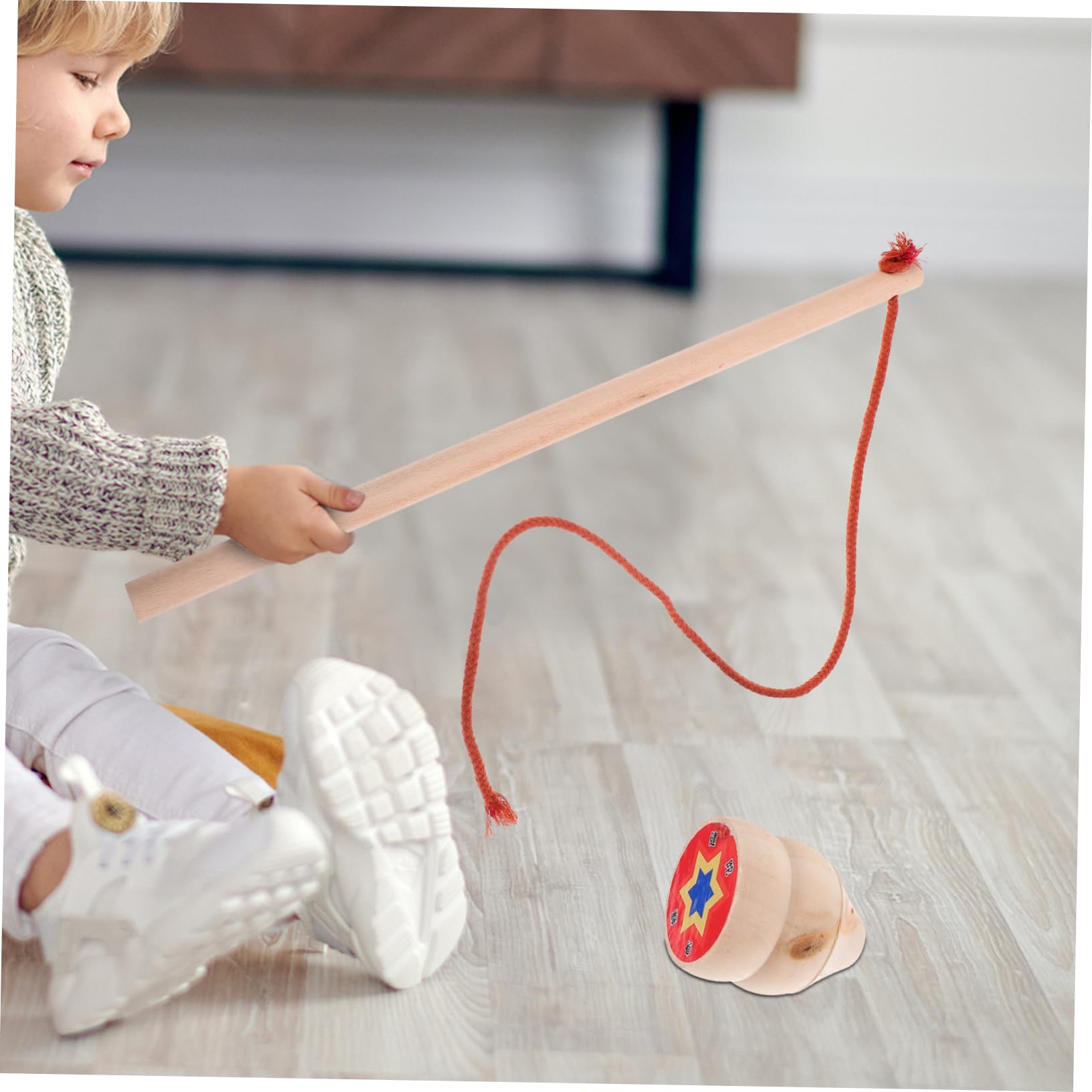 NAMOARLY Traditional Gyro Toys Wooden Spinning Top Gyroscope Gyro Toys for Boys and Girls Rotating Tops Fun Educational Random Color