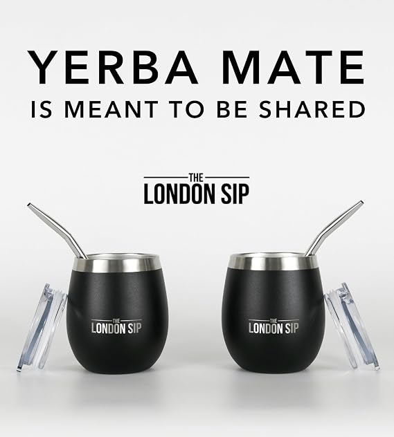 Here & Now Yerba Mate Cup and Bombilla Set | 2 Mate Pumpkin, Spill Resistant Lids and Mate Straws | Including Bombilla Brush and Pouch | Yerba Mate Pumpkin with Bombilla Mate & Mate Tea Cup