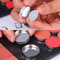 Vista 3 de Sumind Paquete de 101 calcomanías de metal para paleta de sombras de ojos, incluye 1 herramienta de depósito de maquillaje, calcomanías adhesivas