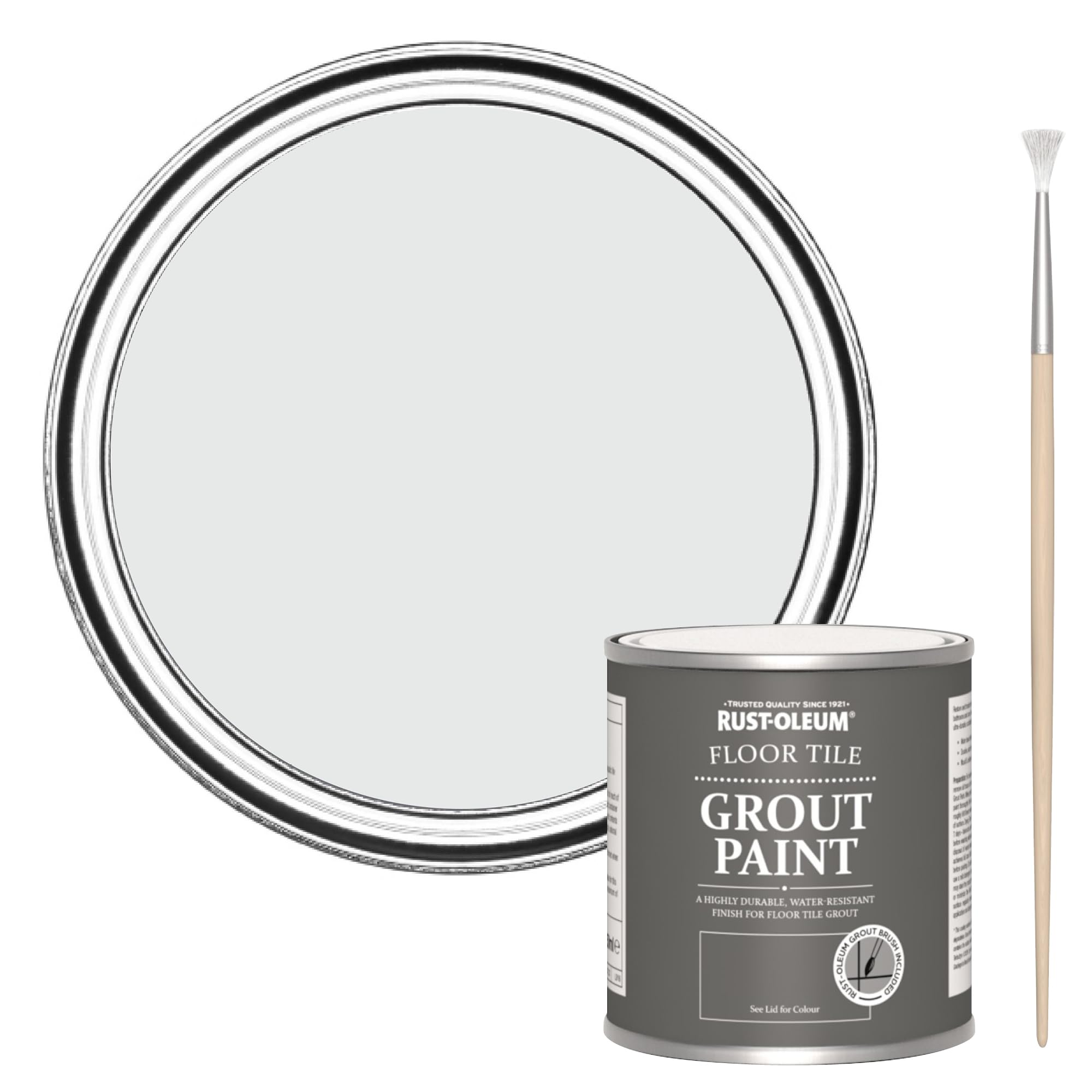 Rust-Oleum Ultra-Durable Grey Floor Tile Grout Paint - Monaco Mist 250ml