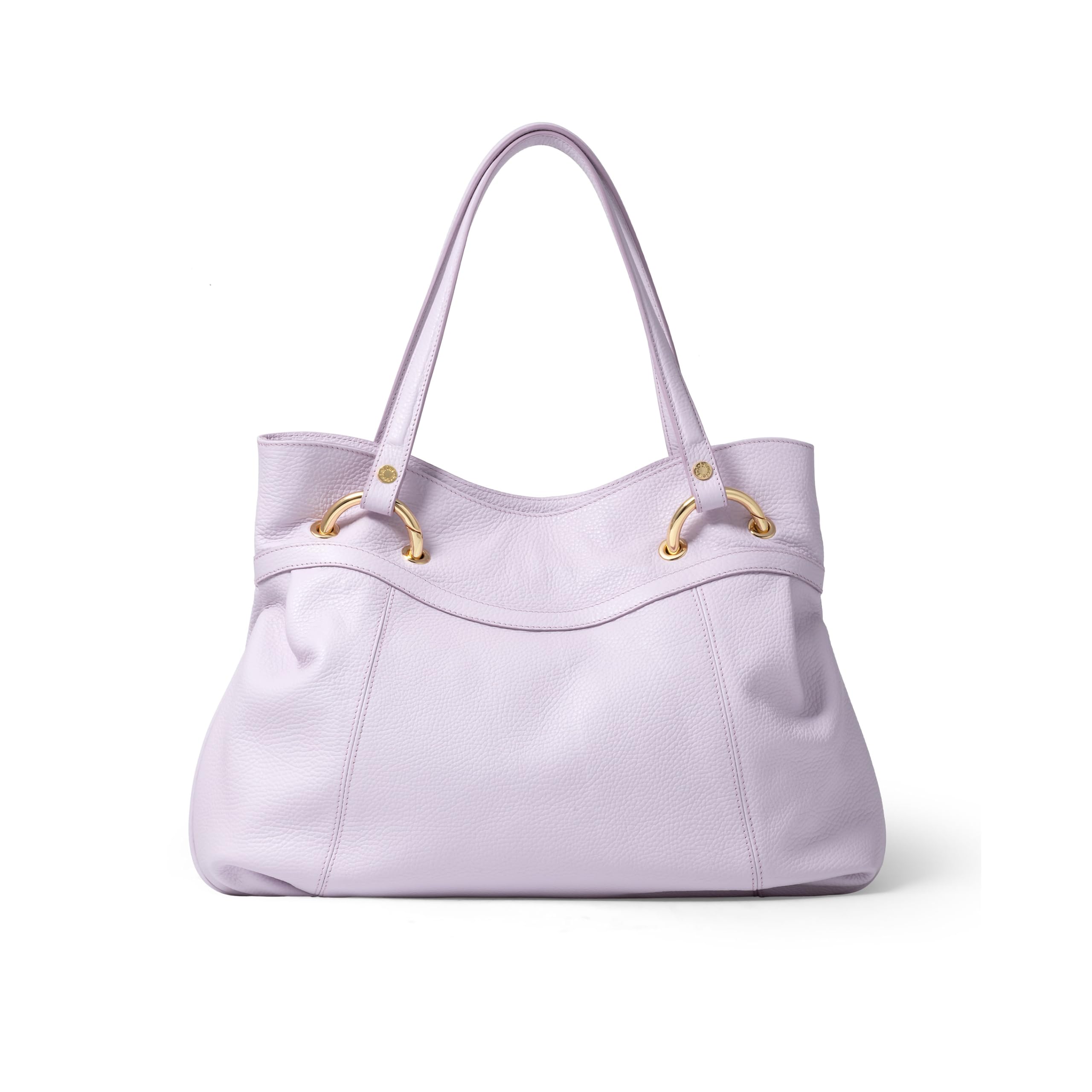 Braccialini Bolso de Hombro Mujer Evanthe Lux Piel Auténtica Marrón Orchid UNICA 40x29x15 cm