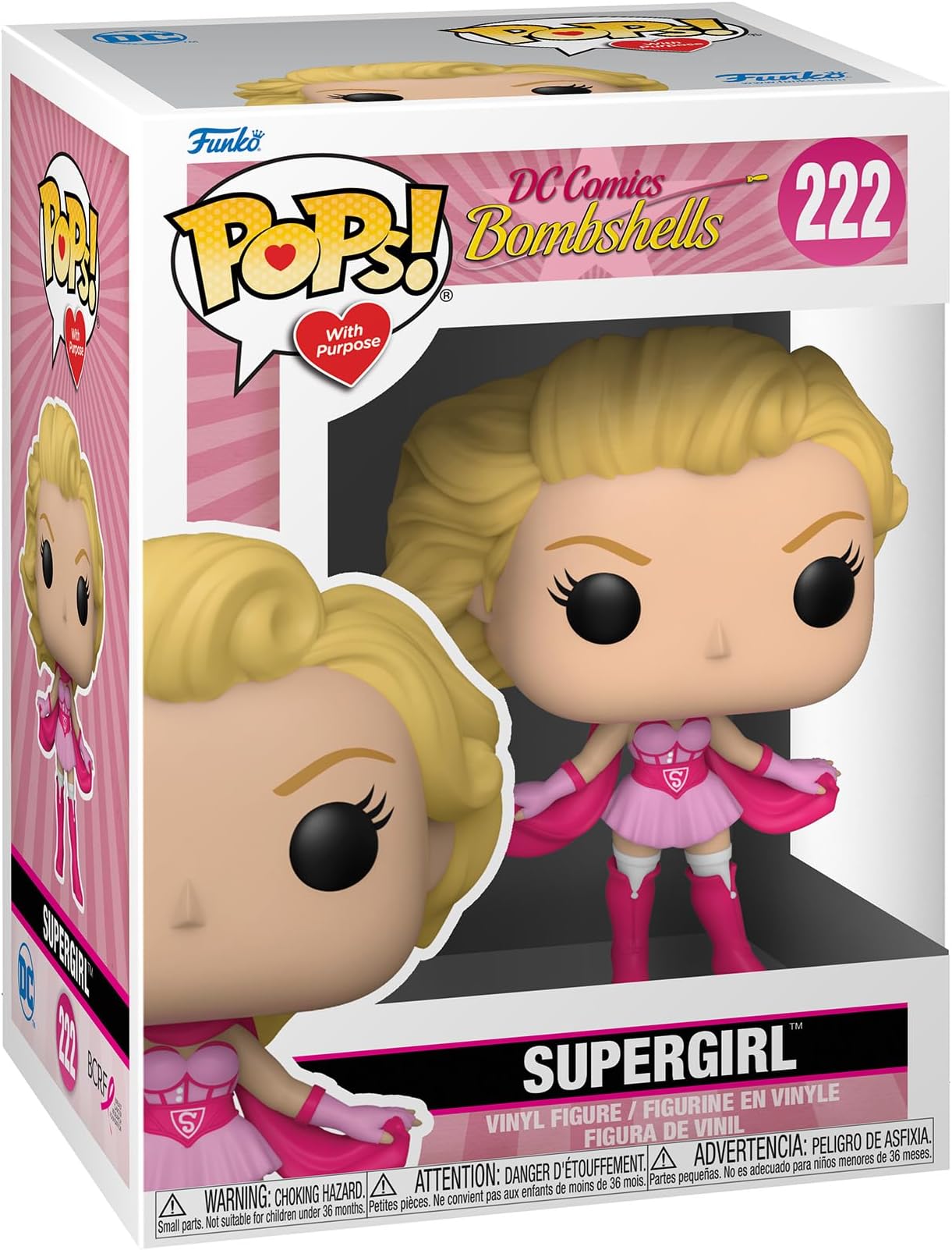 58502 Pop! Heroes Breast Cancer Awareness with Bombshell Supergirl Vinyl Figure