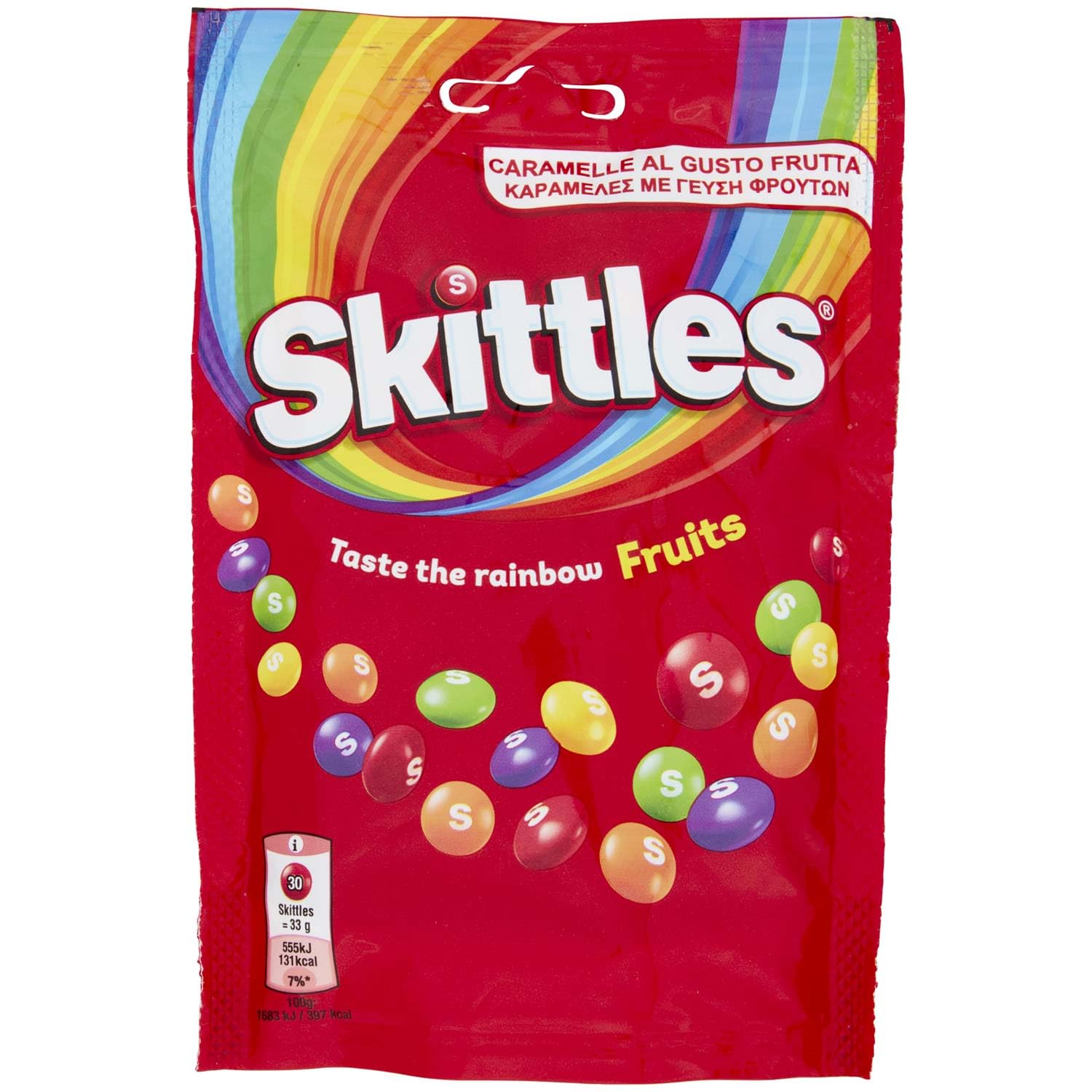 SkittlesFruit Sweets Pouch 136g (Pack of 3)