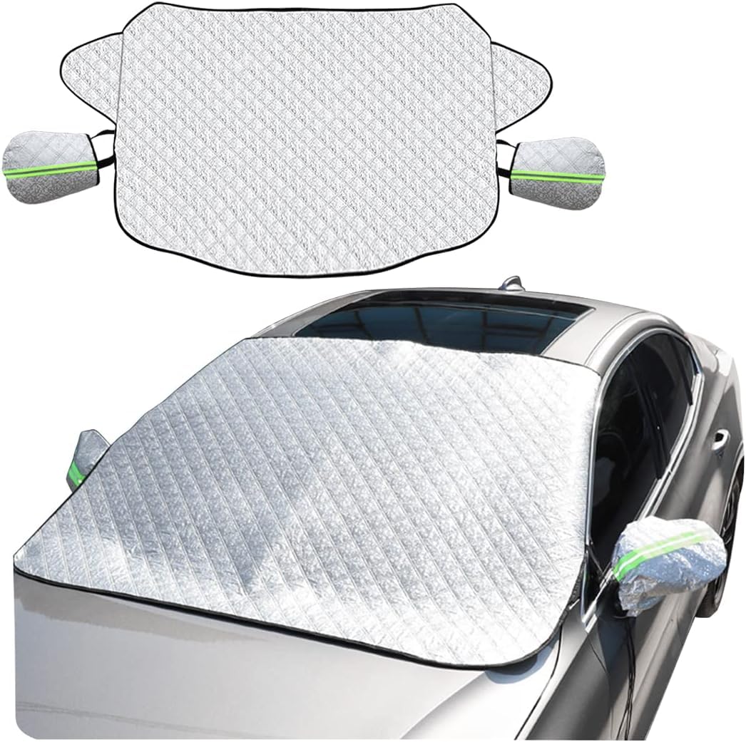 Ykgutilu General Motors Sunshade Snow Protection Cover UV Protection Oxford Cloth Windshield Car Cover with Two Side Wing Earmuffs