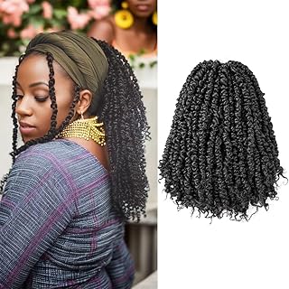 Passion Twist Hair 12 Inch 8 packs Pretwisted Passion Twist Crochet Hair Pre-Looped Crochet Hair YDDM Passion Twist Braids Crochet Short Passion Twist Hair pretwisted Hair Extension (12 Inch, 2#)