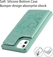 Vista 62 de Cavor for iPhone 11 Wallet Case with Card Slots Holder,Premium PU Leather Kickstand Feature Case [Wrist Strap] Double Magnetic Clasp Shockproof Flip