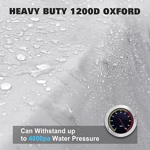 Miniatura 2 de YimSting Funda para consola central de barco, impermeable 1200D, funda de consola central para barco con correa elástica resistente al viento, funda