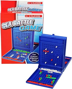 Sea Battle Game | 2 Player Strategy Board Game, Fun Interactive Travel Game, Sink the Battle and War Ships, For Children and Adults