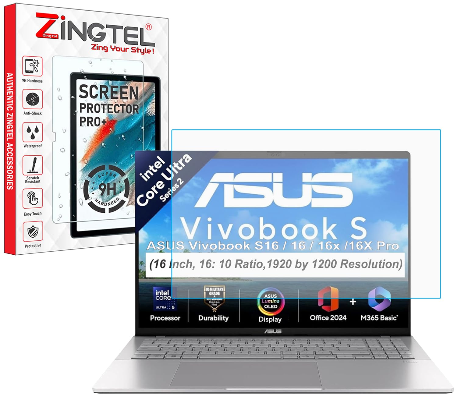 Matte Anti Glare Screen Guard Compatible With Laptops With ASUS VivoBook S16 / 16 / 16x / 16X Pro (16 Inch, 16: 10 Ratio,1920 by 1200 Resolution Laptop) 9H Not a Tempered Glass-image-34