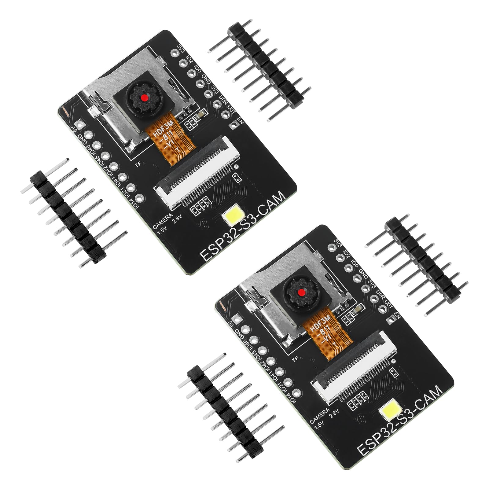 2 Stück Für ESP32 S3 AI-Vision-Modul, Für ESP32 S3 CAM Board Wi-Fi/Bluetooth, 2640, OV5640 Kamerasensor, geeignet für Szenarien wie Wi-Fi-Bildübertragung, Gesichtserkennung und Farberk