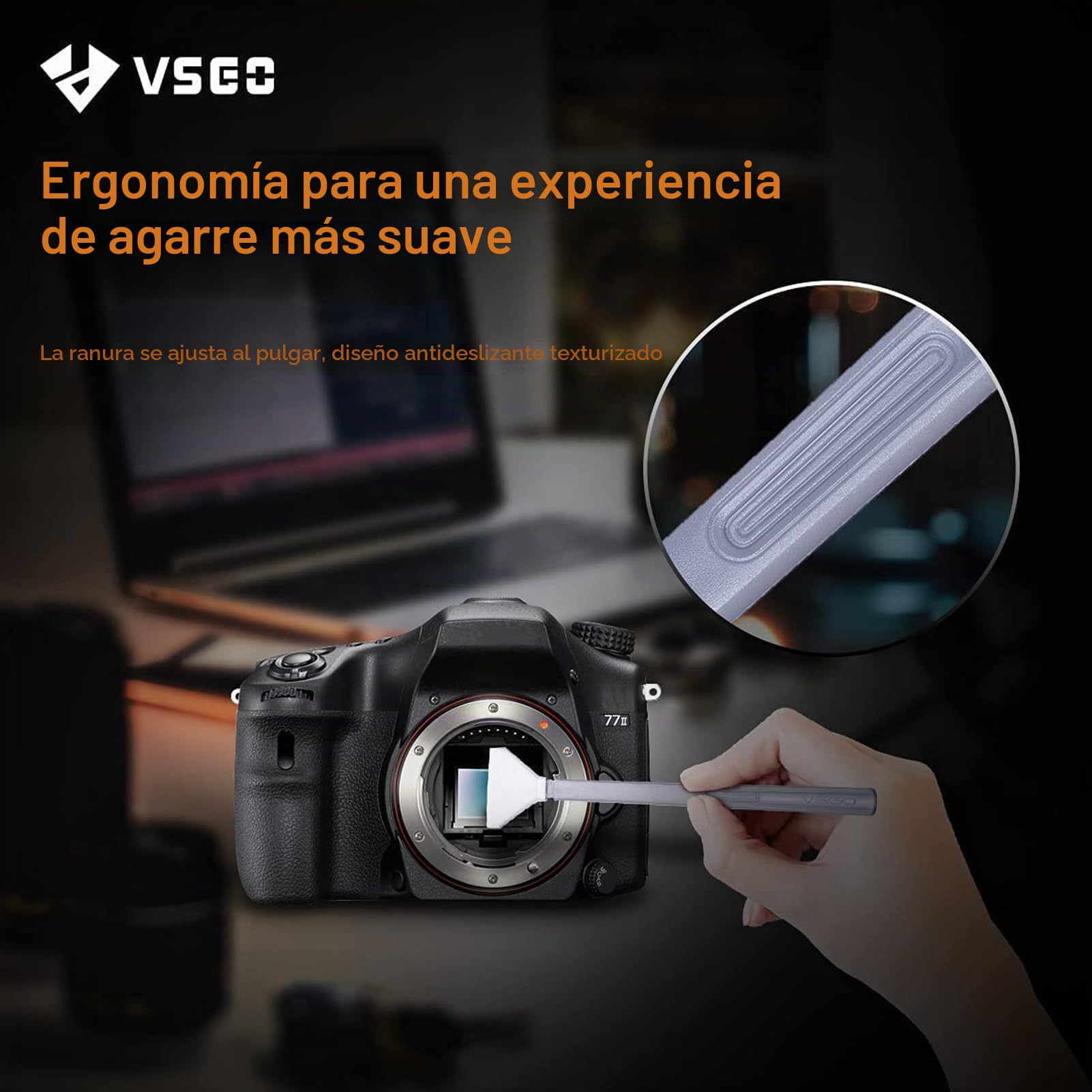 VSGO Paquete de 12 Hisopos de Limpieza de Cámara Digital con Sensor de Marco Completo y Solución de 10 ml, CCD en Seco, CMOS, para Limpieza de Sensores