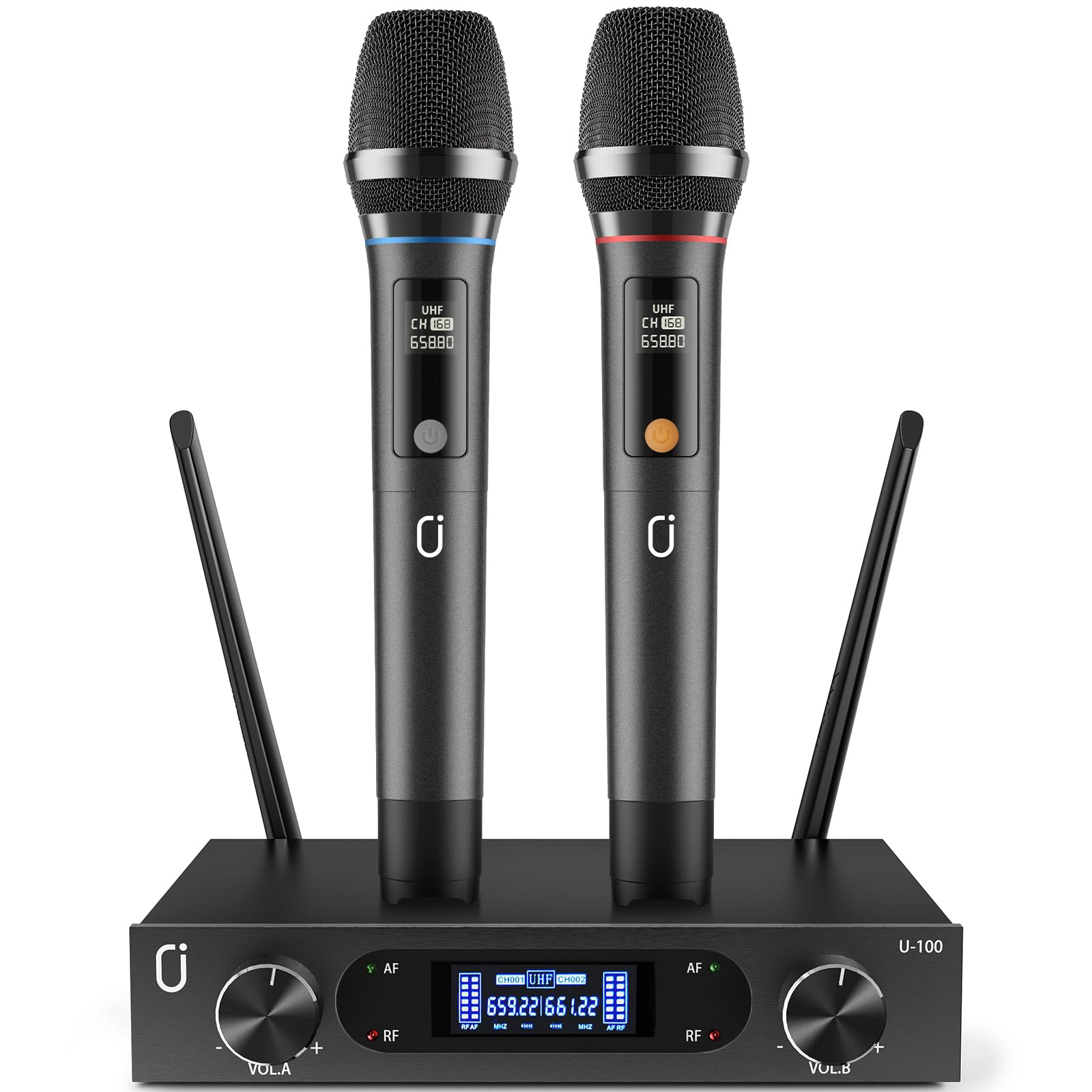 プロ仕様UHFワイヤレスマイクシステム Wireless Microphone Amazon.com: Soundgeek Wireless Microphone UHF Metal Dual