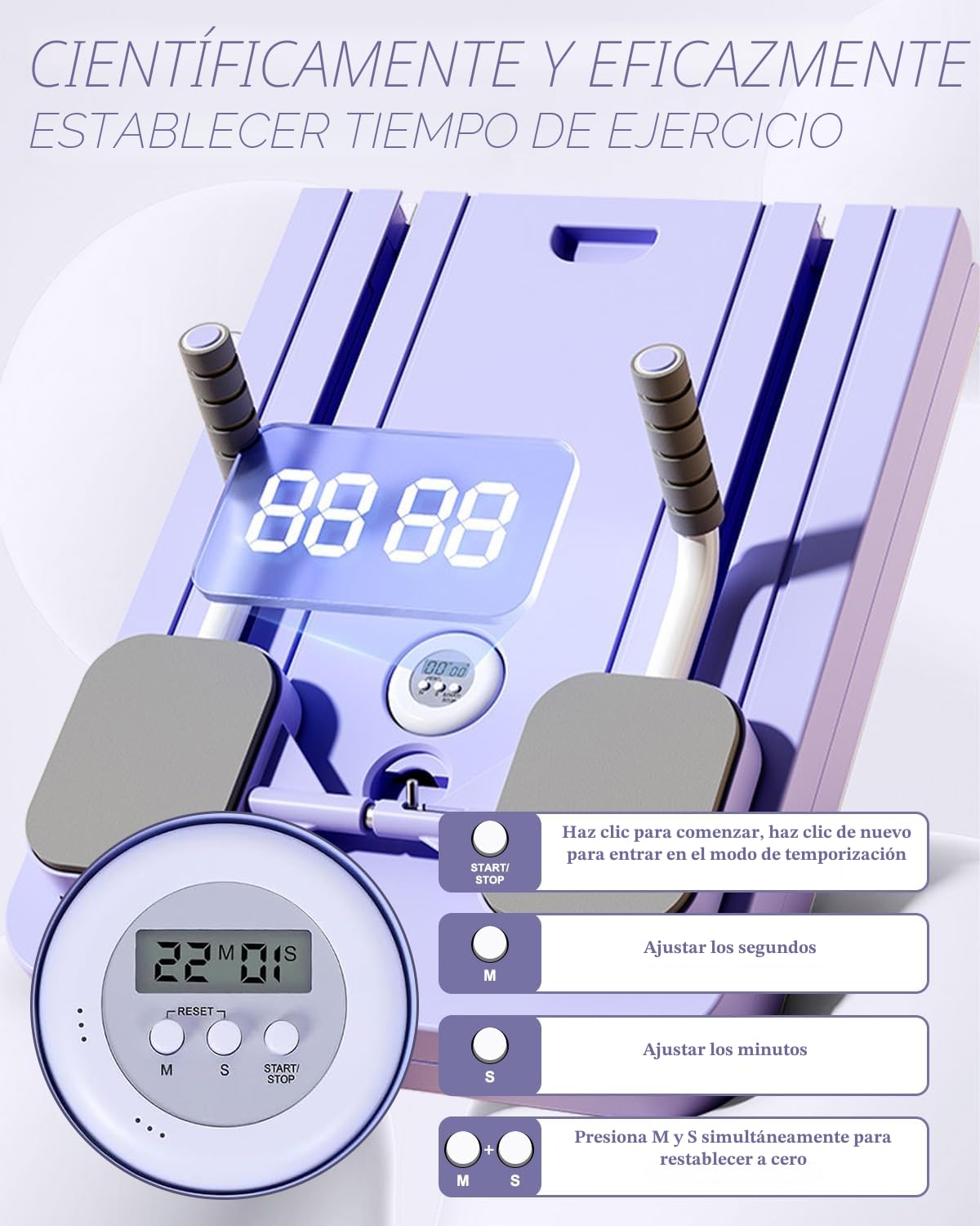 Tabla de Pilates, Plegable, multifunción, con Rodillo de Abdominales con Soporte para Codo, máquina de Ejercicio Abdominal, Rebote automático y Cuerda de tensión para Gimnasio en casa