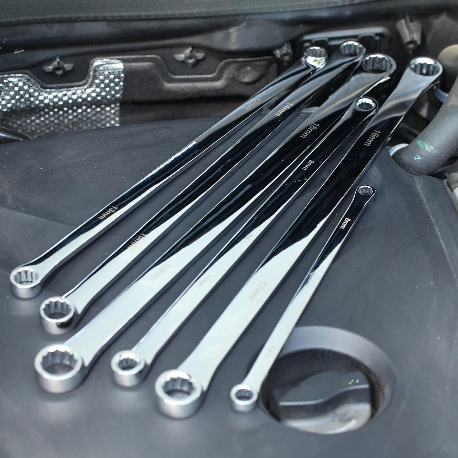 Telescopic Ratchet Zestaw bardzo długich kluczy oczkowych 6 szt., metryczny, trwały, klucz lotniczy 8–19 mm Klucze dynamometryczne