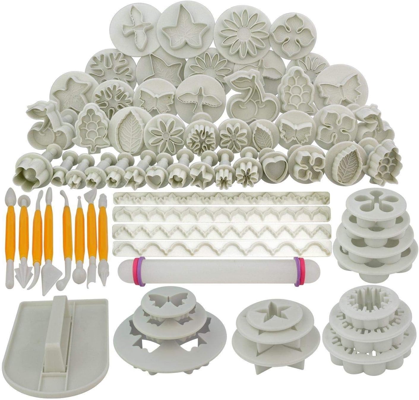 Other 68Pcs Fondant Cake Decorating Modelling Tools Set Diy Sugar Craft Cake Decorating Fondant Cutters
