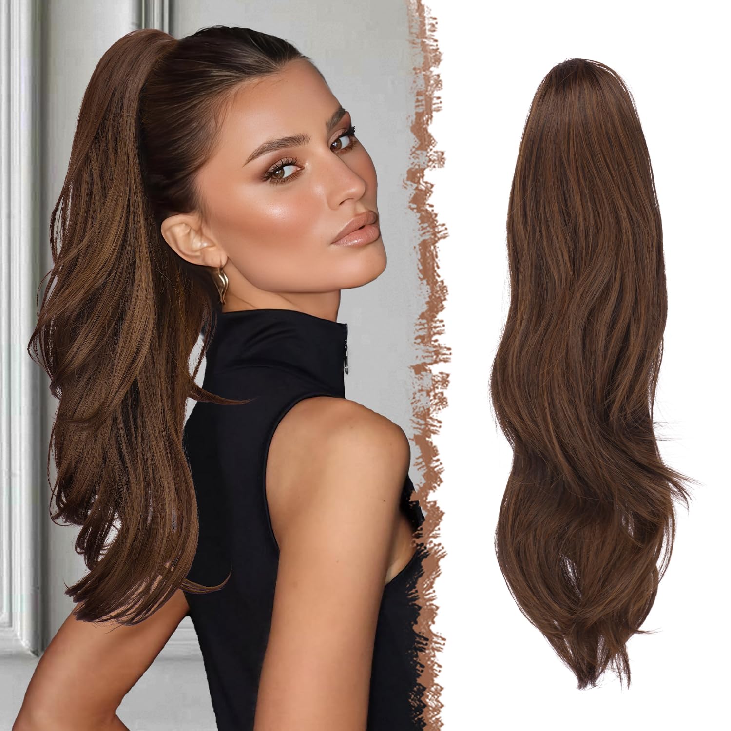 FESHFEN Drawstring Ponytail Extension