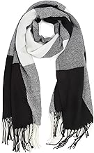 Miss Lulu Scarf for Men Plaid Check Winter Warm Soft Wool Scarves with Tassel Large Tartan Wrap