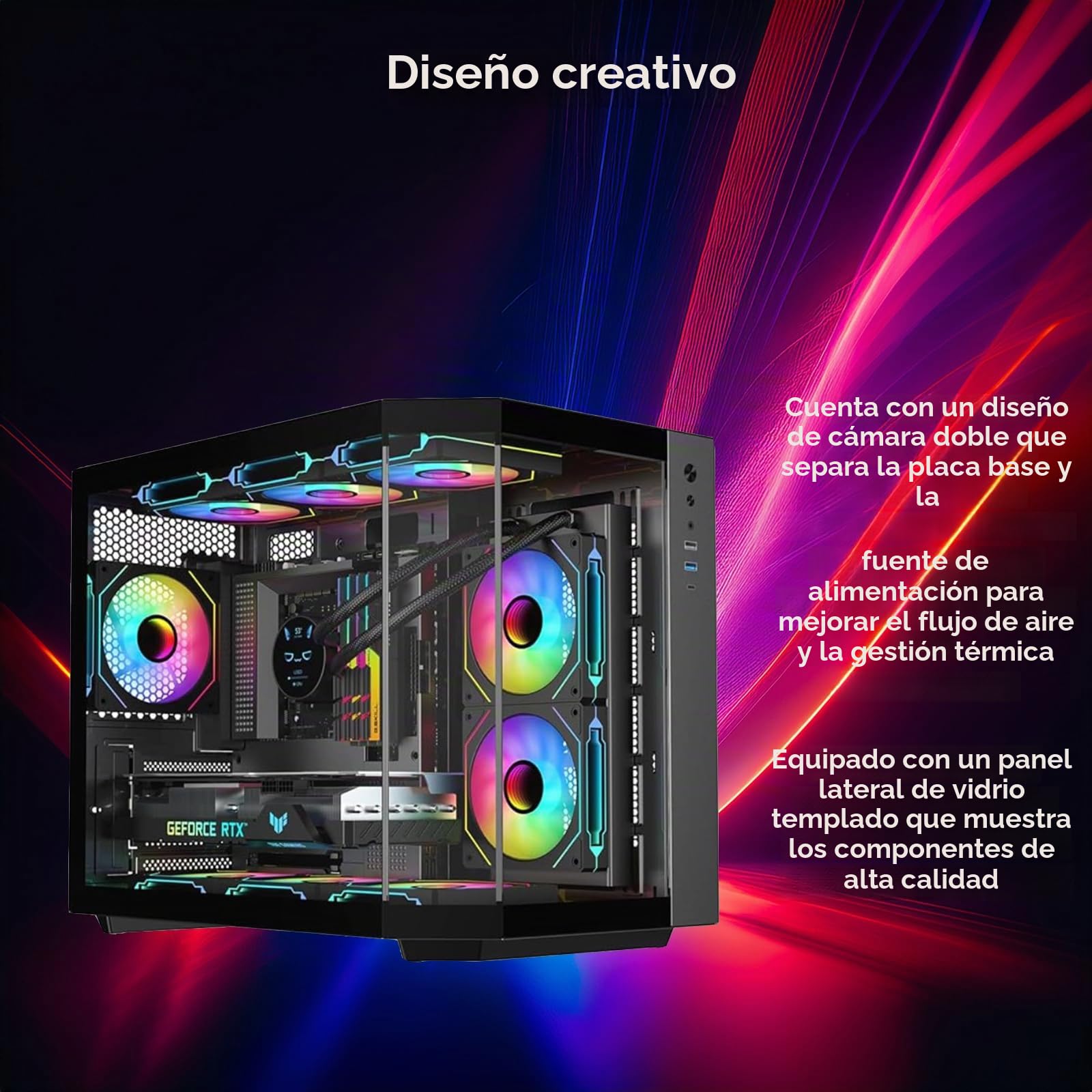ionz PC para juegos - AMD Ryzen 5 5500, RTX 3050 tarjeta gráfica de 6 GB, 16 GB de RAM, SSD de 500 GB, Windows 11, PSU de 500 W (ápice, blanco)