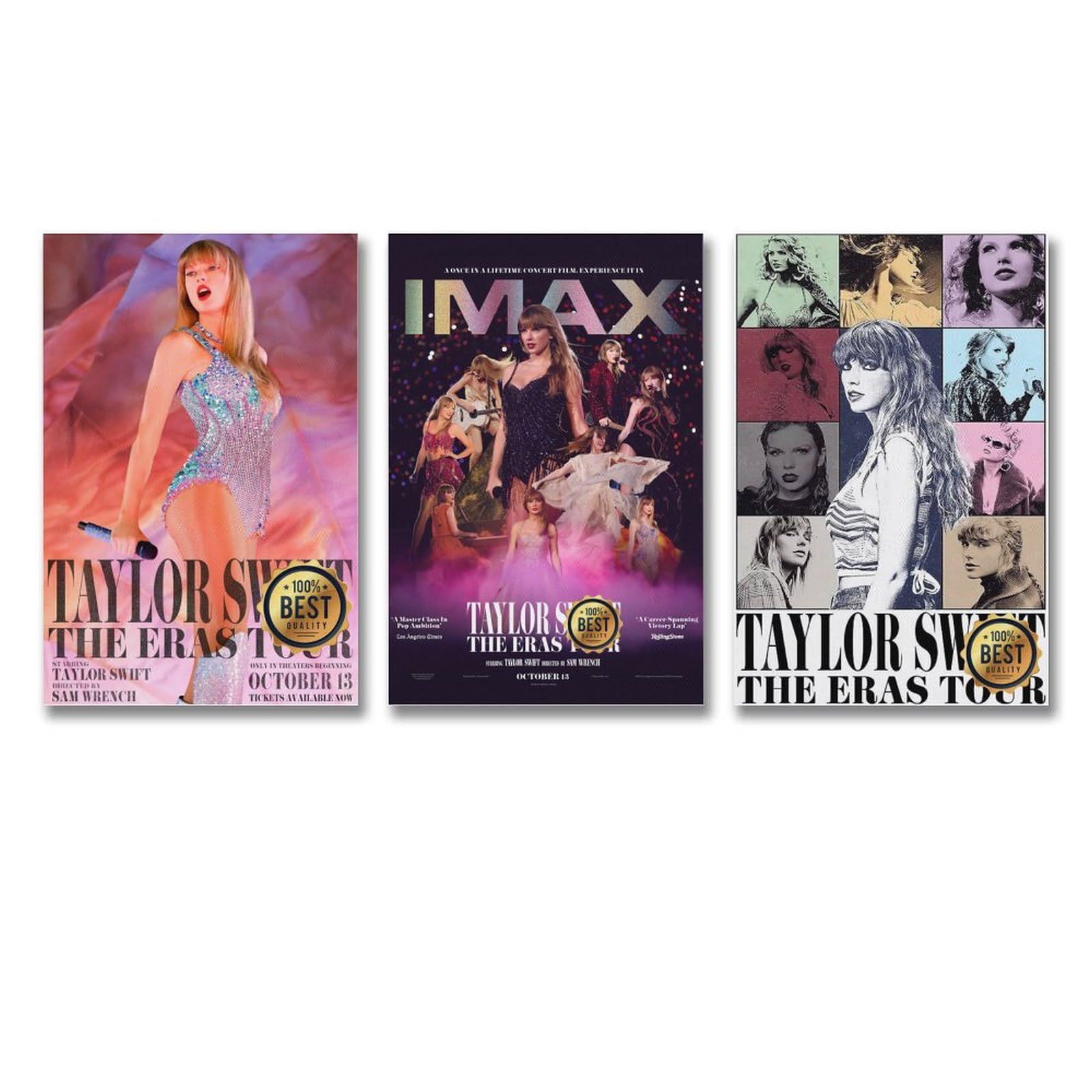 The Eras Tour Poster World Tour Movie Posters for Room Aesthetic Canvas Wall Art for Teens Room Decor 12x18inch(30x45cm)-3pcs