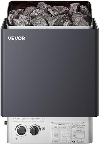 Miniatura 12 de VEVOR Calentador de sauna, estufa eléctrica de sauna de 220 V, calentador de sauna de baño de vapor, temporizador de 3 horas y temperatura ajustable