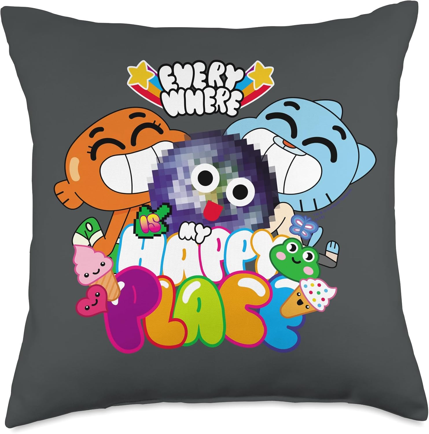 The Amazing World of Gumball Happy Place Throw Pillow