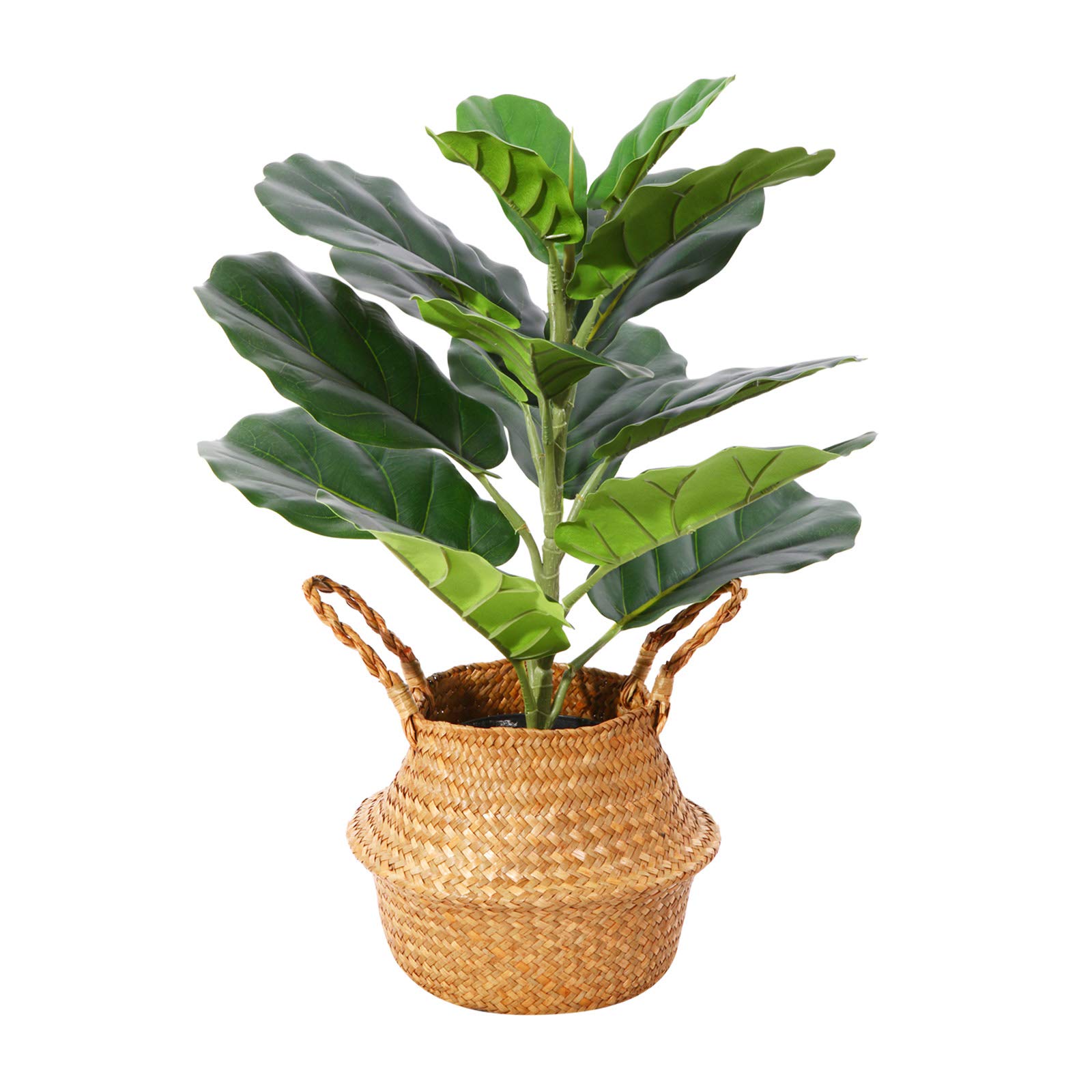 Ferrgoal Artificial Fiddle Leaf Fig Plants 22 Inch Fake Ficus Lyrata