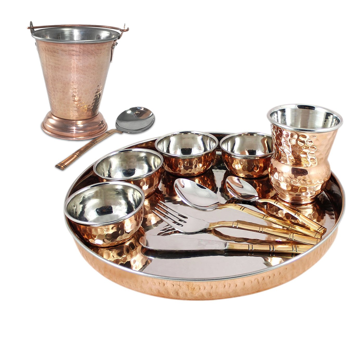 Buy Diwali Gift Indian Dinnerware Stainless Steel Copper