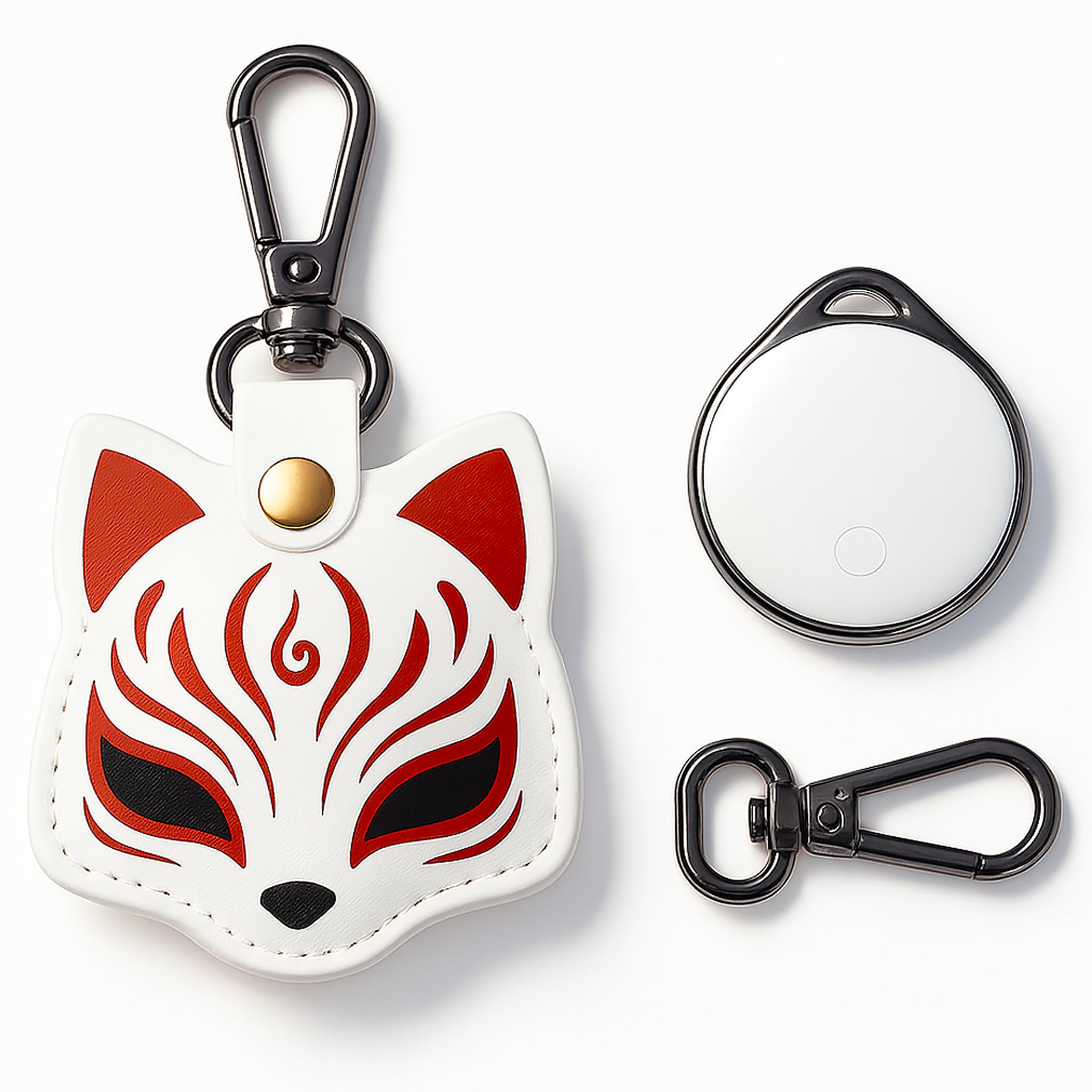 LINKSTYLE NijiTag Air Tracker Tag with Fox Case, Key Finder GPS Tracker for Dogs/Cats/Keys/Wallet/Luggage, Bluetooth Tracking Device Paired with Find My app-iOS (1 tag + 1 case)-image-46