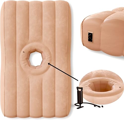 Nuelux BBL Bed Air Mattress Post Surgery Supplies for Brazilian Butt Lift Recovery Adjustable Waist BBL Pillow After Surgery with Hole for Sleeping